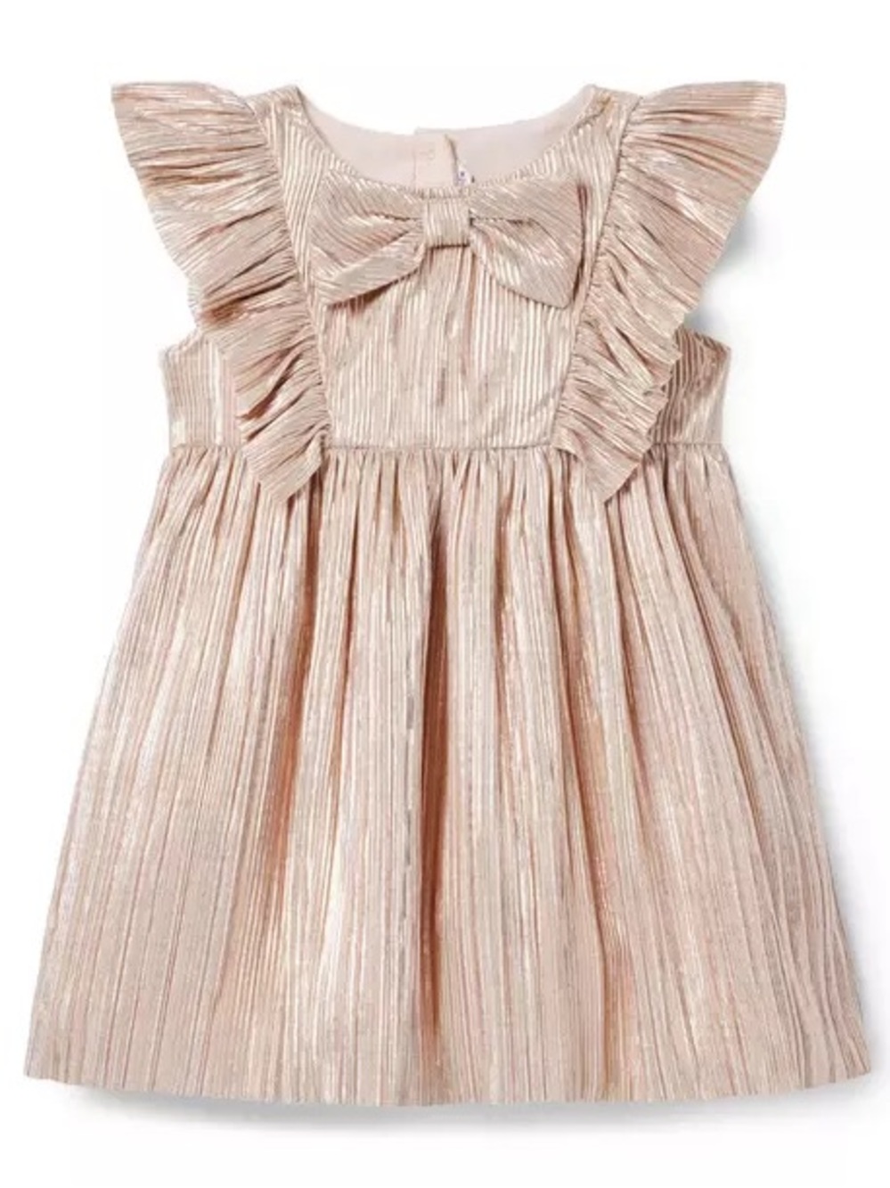 Janie and Jack Metallic Plisse Bow Dress